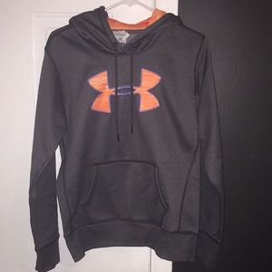 Grey and orange Under Armour hoodie